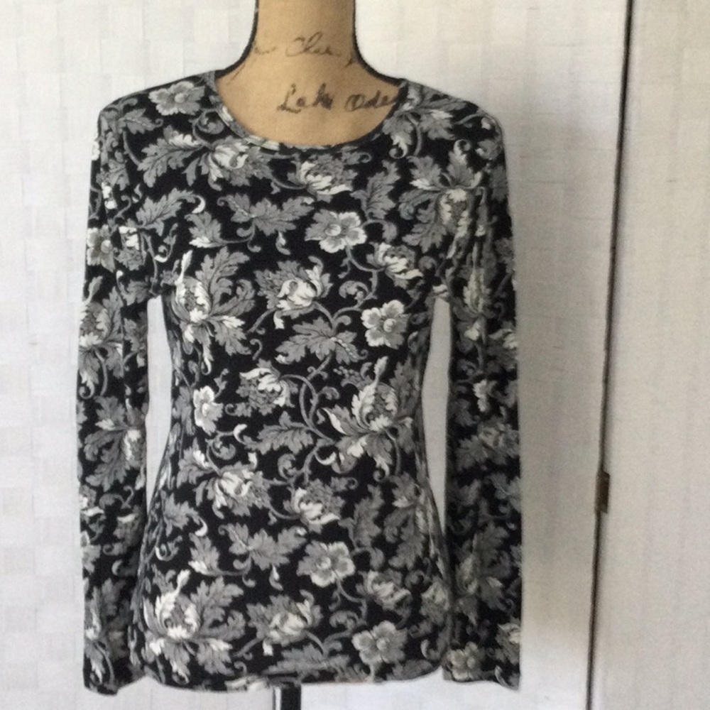 Ralph Lauren Women’s Floral Pullover long sleeve Top Sz MP